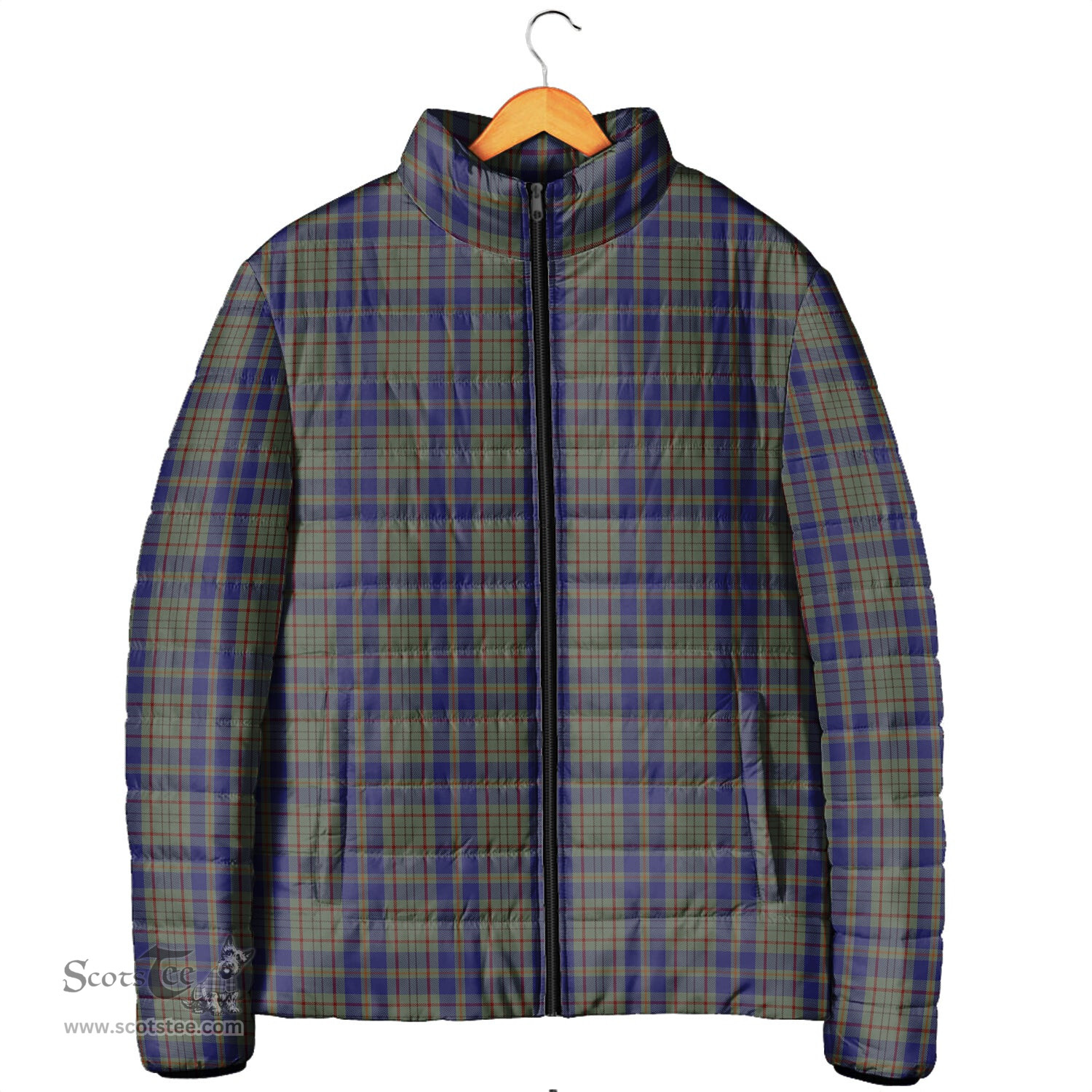Scottish Kildare County Ireland Clan Tartan Padded Jacket - Tartan Plaid Jacket Scotstee Shop - Tartan Plaid - scotstee.com