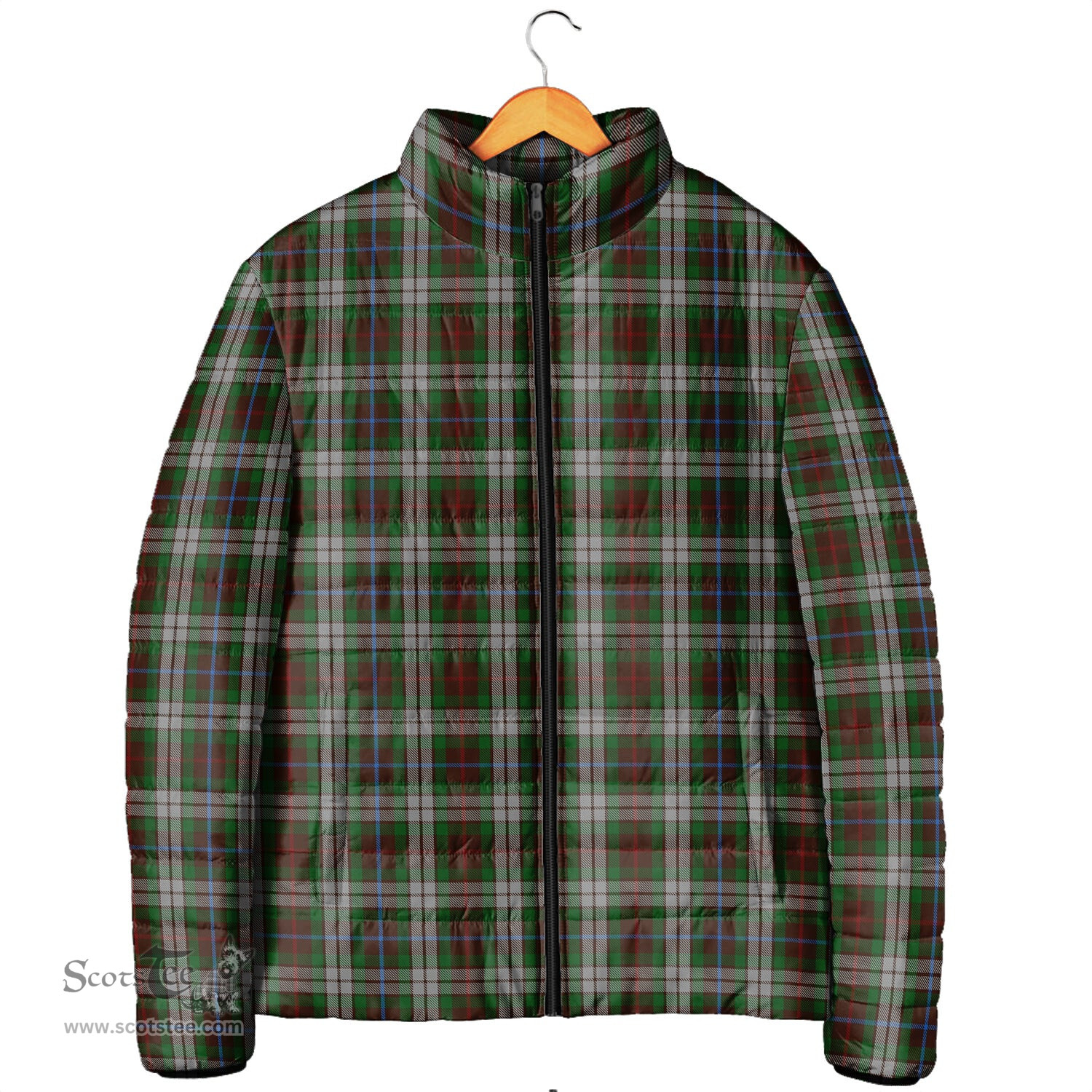 Scottish Fraser Hunting Dress Clan Tartan Padded Jacket - Tartan Plaid Jacket Scotstee Shop - Tartan Plaid - scotstee.com