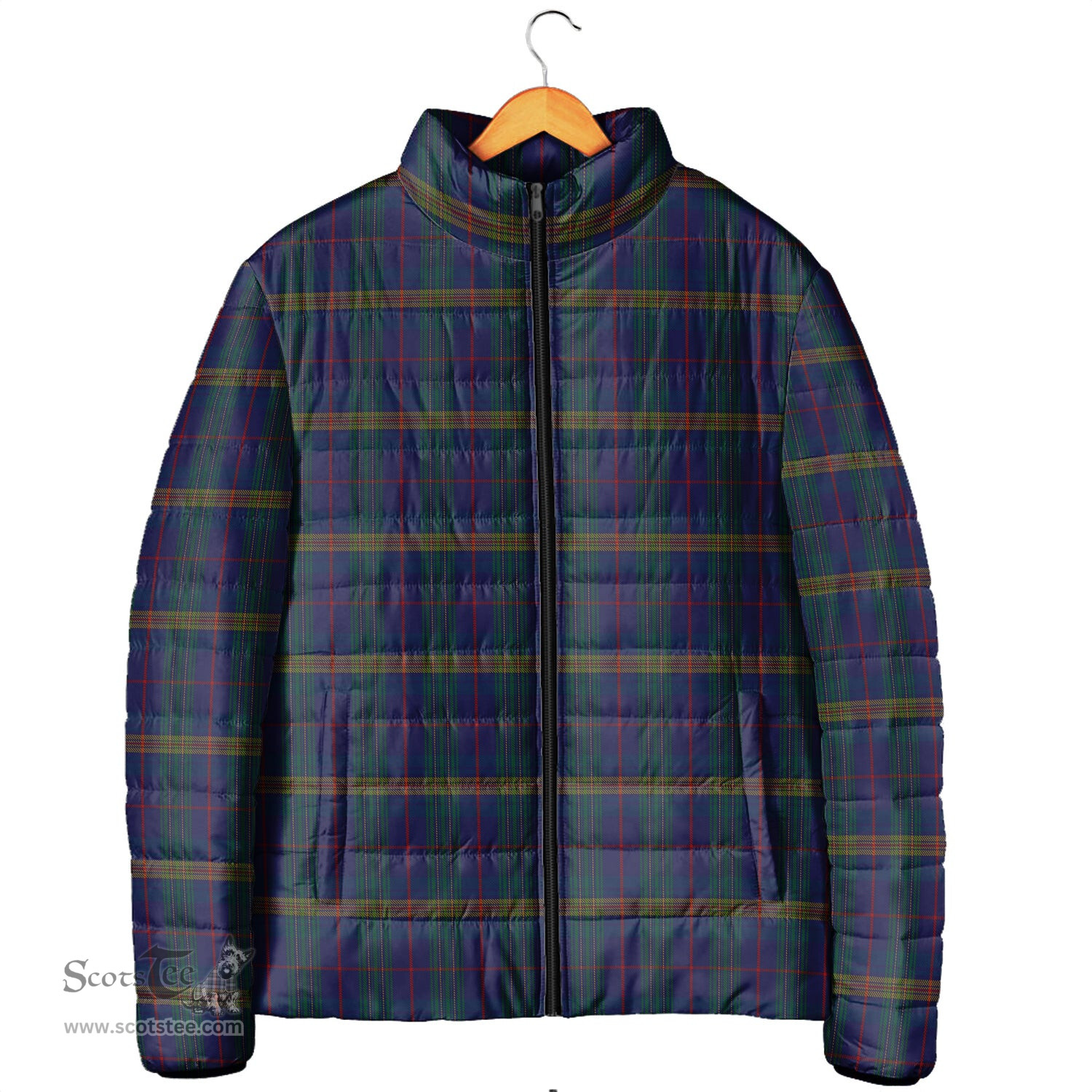 Scottish Jenkins of Wales Clan Tartan Padded Jacket - Tartan Plaid Jacket Scotstee Shop - Tartan Plaid - scotstee.com