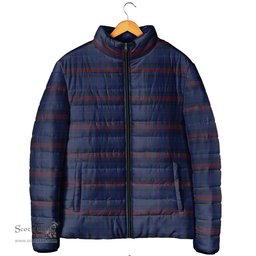Scottish Hughes of Wales Clan Tartan Padded Jacket - Tartan Plaid Jacket Scotstee Shop - Tartan Plaid - scotstee.com