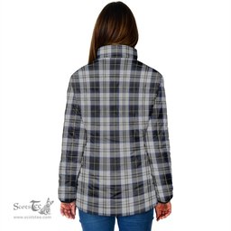 Scottish Menzies Black Dress Clan Tartan Padded Jacket - Tartan Plaid Jacket Scotstee Shop - Tartan Plaid - scotstee.com