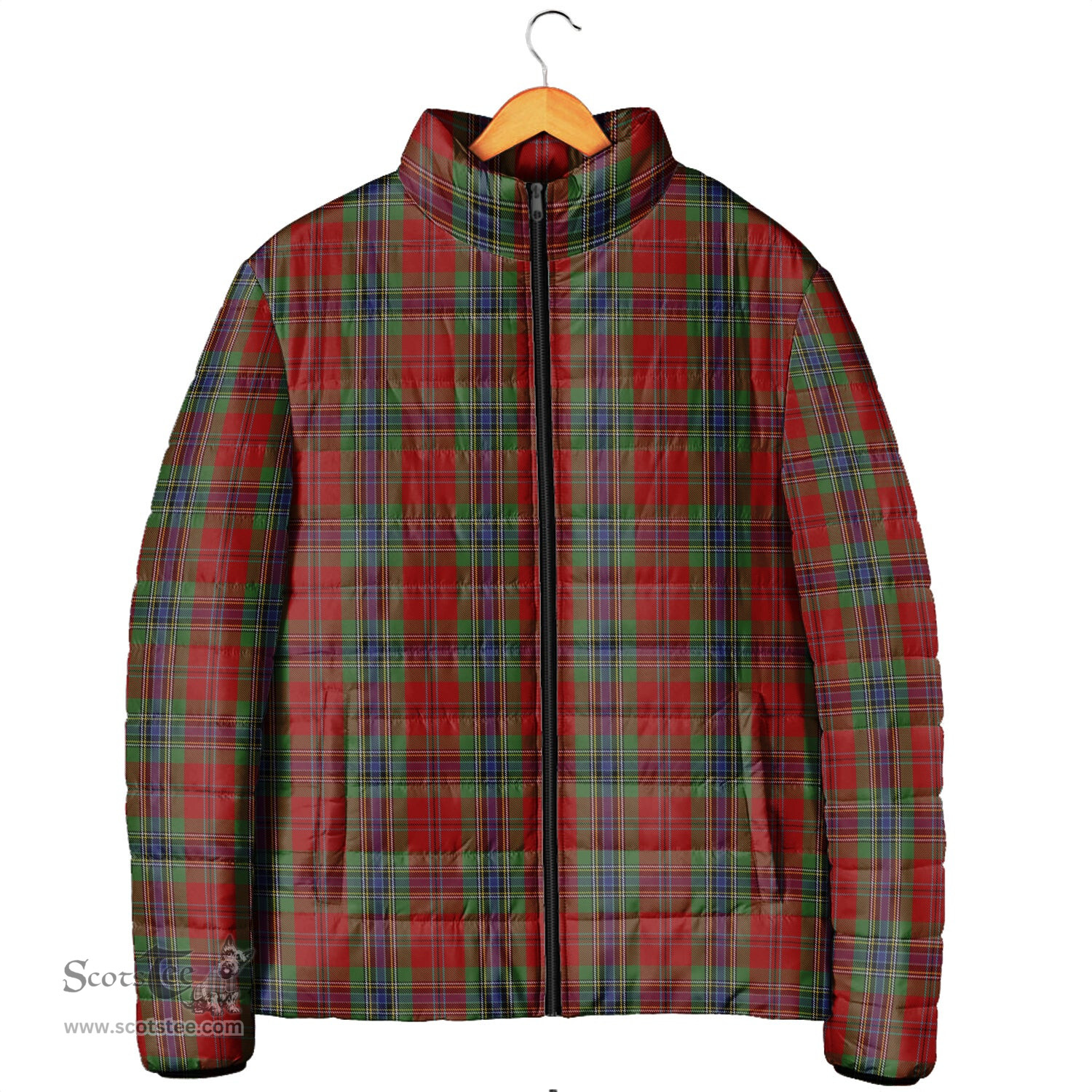 Scottish MacLean of Duart Clan Tartan Padded Jacket - Tartan Plaid Jacket Scotstee Shop - Tartan Plaid - scotstee.com