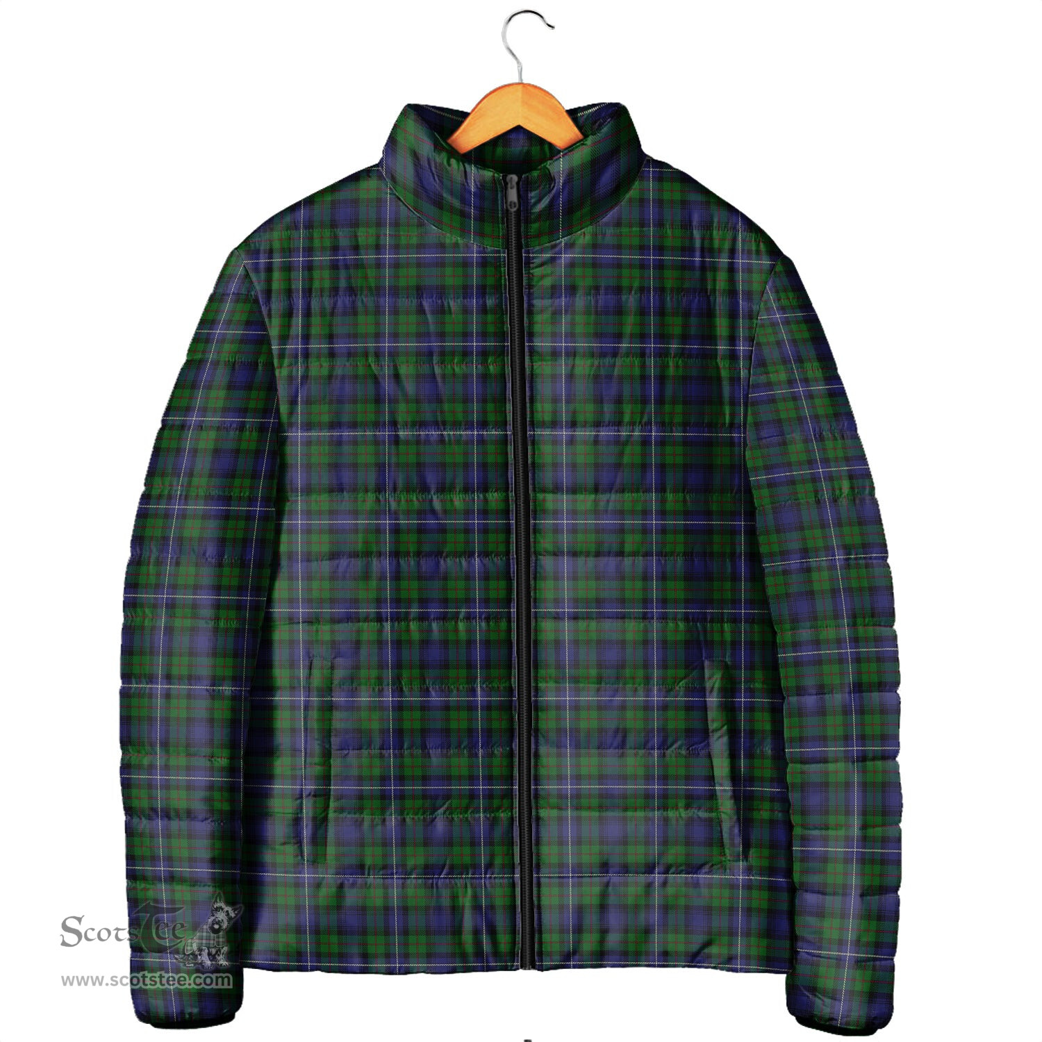Scottish Robertson Hunting Clan Tartan Padded Jacket - Tartan Plaid Jacket Scotstee Shop - Tartan Plaid - scotstee.com