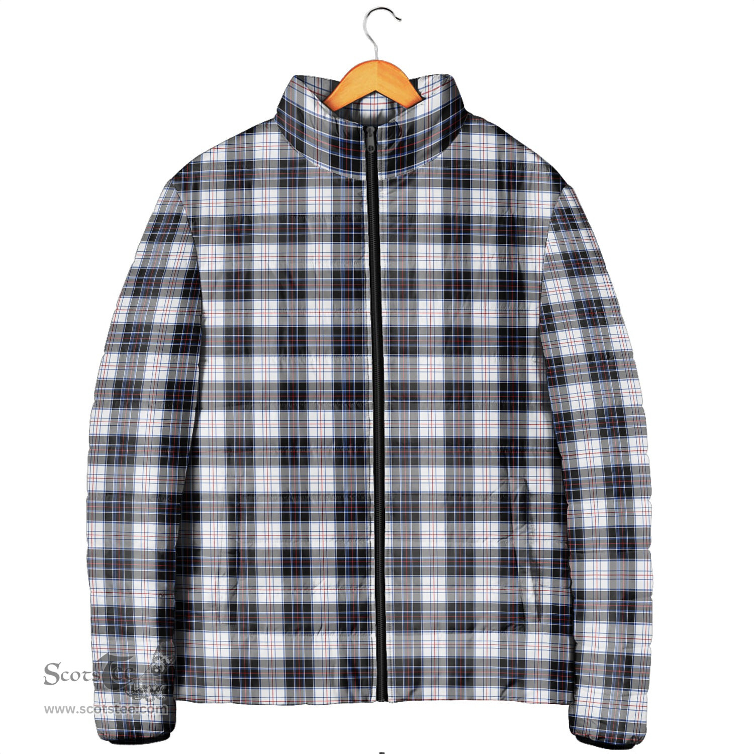 Scottish MacRae Dress Modern Clan Tartan Padded Jacket - Tartan Plaid Jacket Scotstee Shop - Tartan Plaid - scotstee.com
