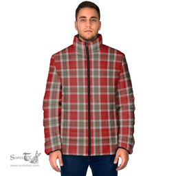 Scottish MacLean of Duart Dress Red Clan Tartan Padded Jacket - Tartan Plaid Jacket Scotstee Shop - Tartan Plaid - scotstee.com