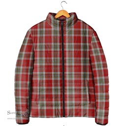 Scottish MacLean of Duart Dress Red Clan Tartan Padded Jacket - Tartan Plaid Jacket Scotstee Shop - Tartan Plaid - scotstee.com