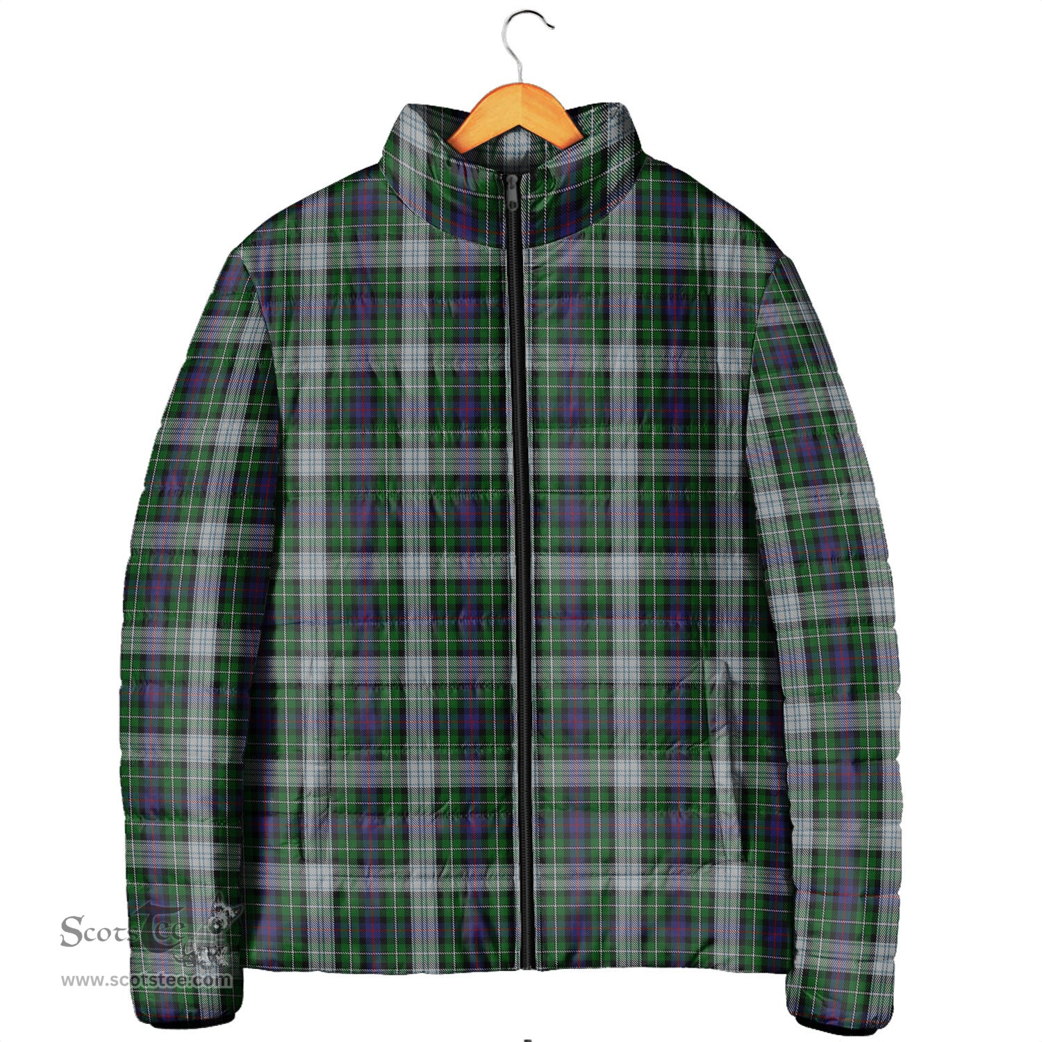 Scottish MacKenzie Dress Clan Tartan Padded Jacket - Tartan Plaid Jacket Scotstee Shop - Tartan Plaid - scotstee.com