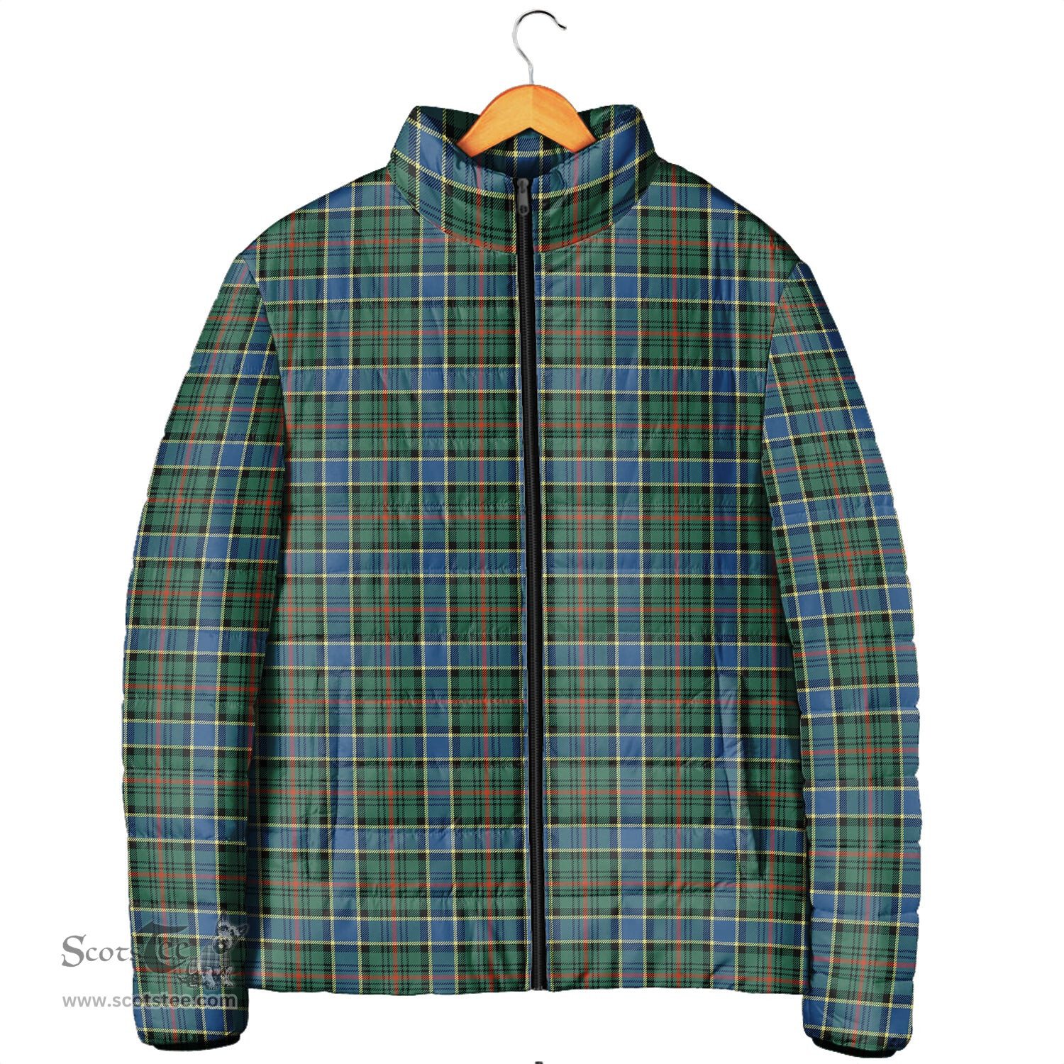 Scottish Ogilvie (Ogilvy) Hunting Ancient Clan Tartan Padded Jacket - Tartan Plaid Jacket Scotstee Shop - Tartan Plaid - scotstee.com
