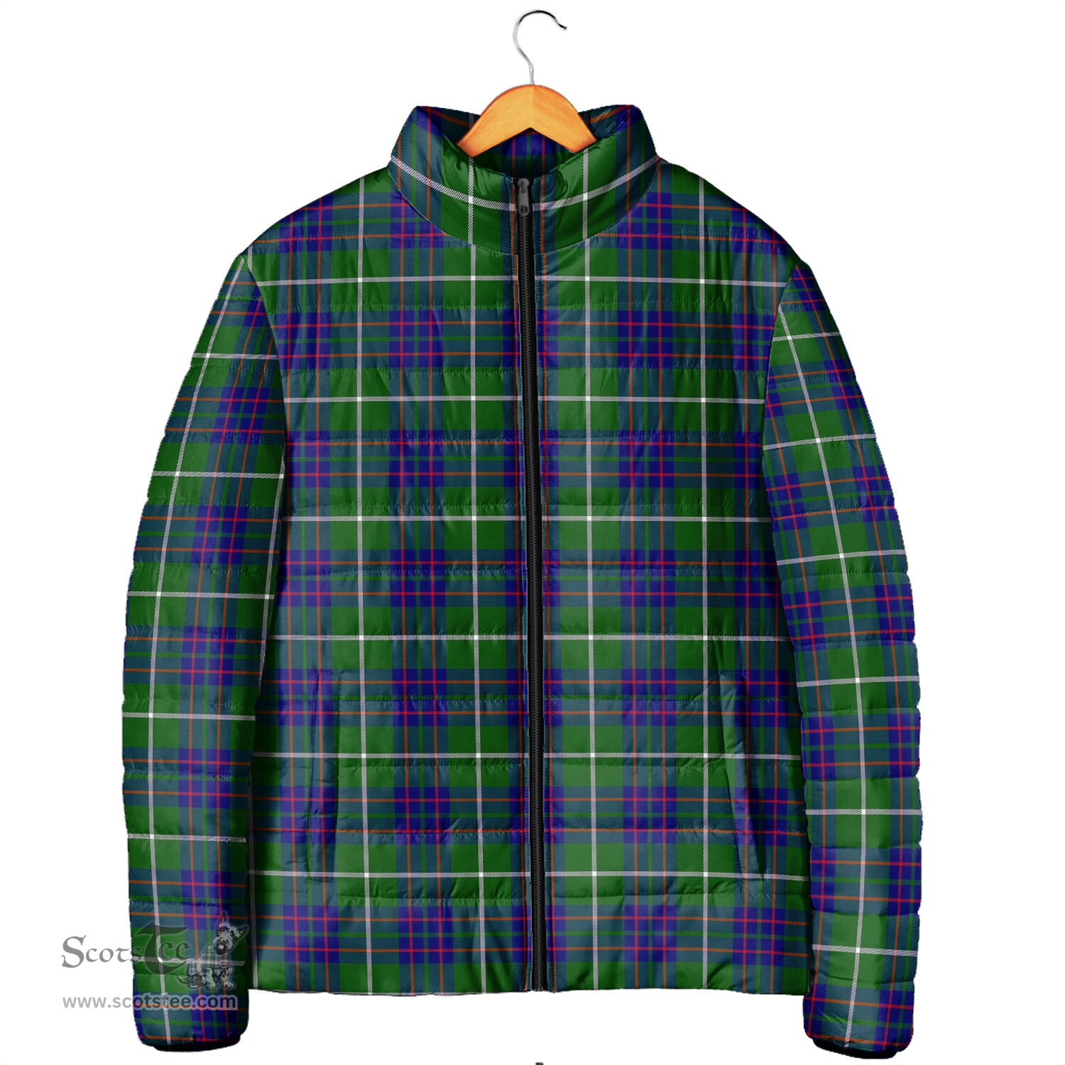 Scottish MacIntyre Hunting Modern Clan Tartan Padded Jacket - Tartan Plaid Jacket Scotstee Shop - Tartan Plaid - scotstee.com