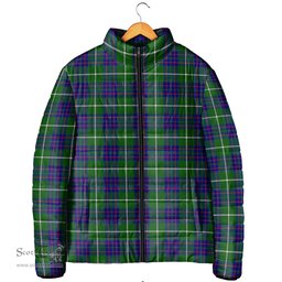 Scottish MacIntyre Hunting Modern Clan Tartan Padded Jacket - Tartan Plaid Jacket Scotstee Shop - Tartan Plaid - scotstee.com