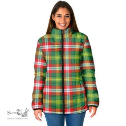 Scottish Northwest Territories Canada Clan Tartan Padded Jacket - Tartan Plaid Jacket Scotstee Shop - Tartan Plaid - scotstee.com