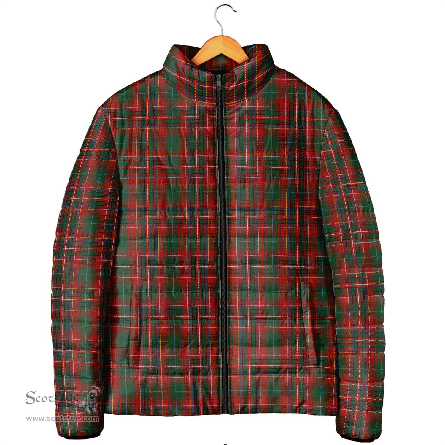 Scottish MacInnes Hastie Clan Tartan Padded Jacket - Tartan Plaid Jacket Scotstee Shop - Tartan Plaid - scotstee.com