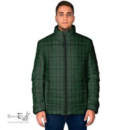 Scottish Menzies Green Clan Tartan Padded Jacket - Tartan Plaid Jacket Scotstee Shop - Tartan Plaid - scotstee.com