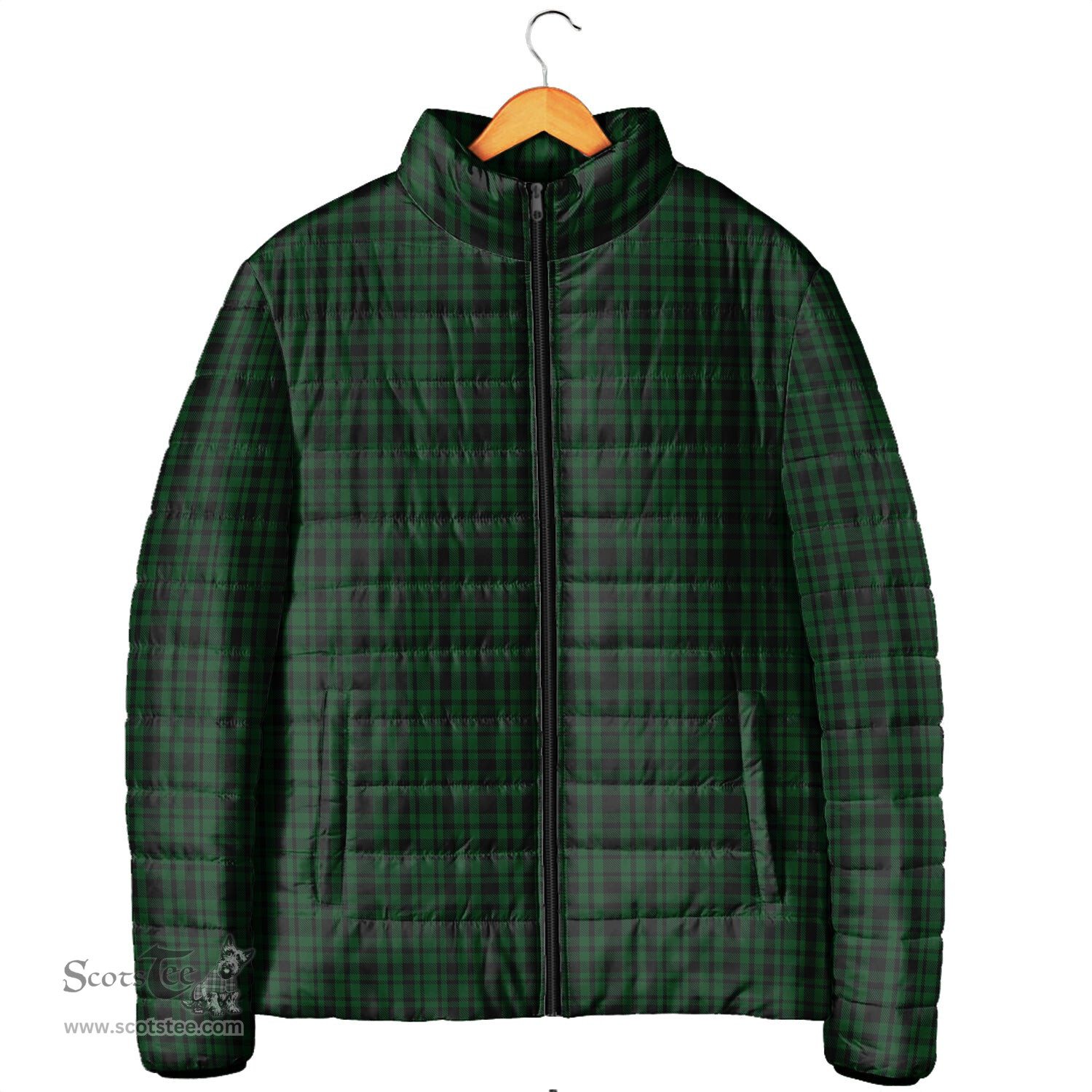 Scottish Menzies Green Clan Tartan Padded Jacket - Tartan Plaid Jacket Scotstee Shop - Tartan Plaid - scotstee.com