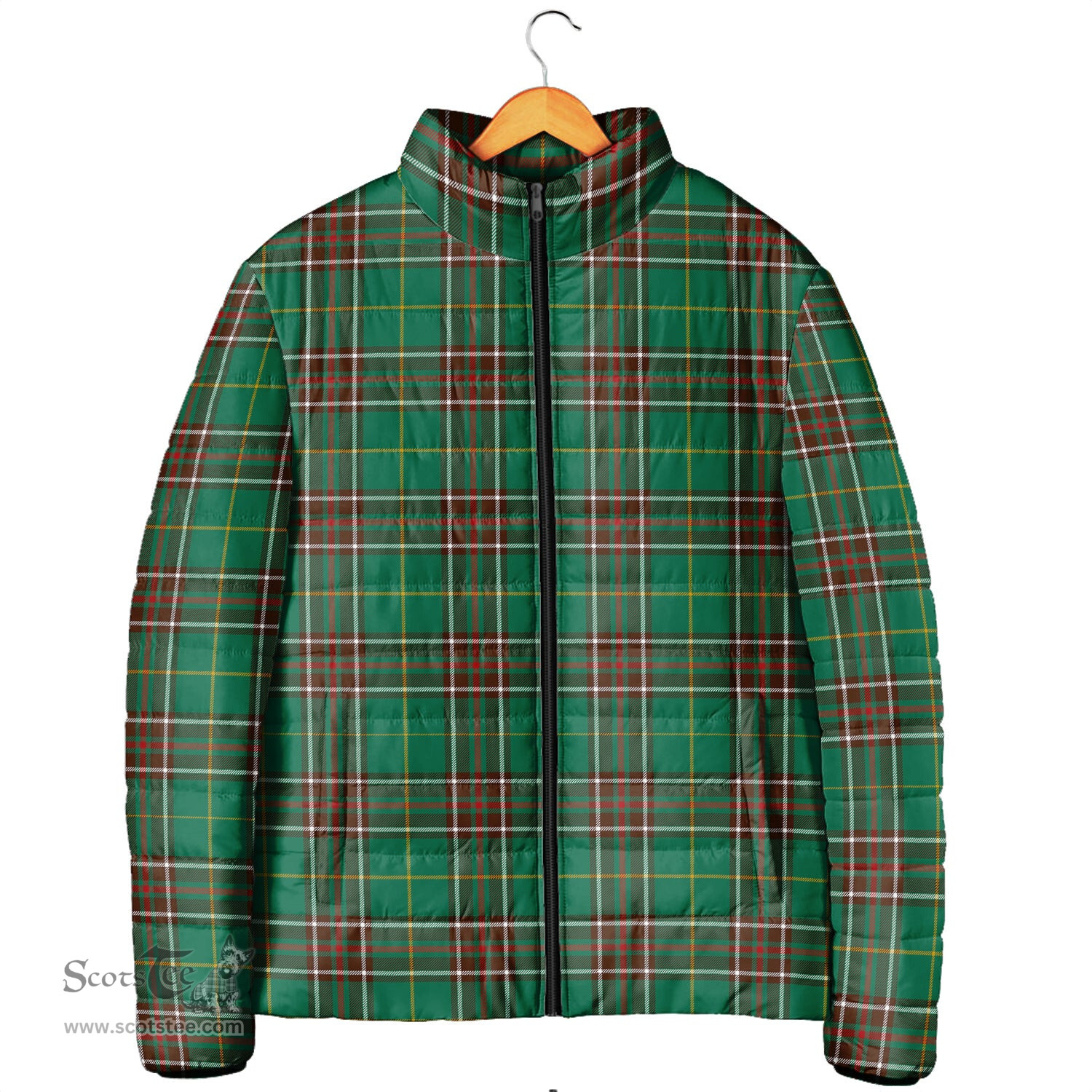 Scottish Newfoundland And Labrador Province Canada Clan Tartan Padded Jacket - Tartan Plaid Jacket Scotstee Shop - Tartan Plaid - scotstee.com