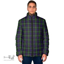 Scottish Nicolson Green Hunting Clan Tartan Padded Jacket - Tartan Plaid Jacket Scotstee Shop - Tartan Plaid - scotstee.com
