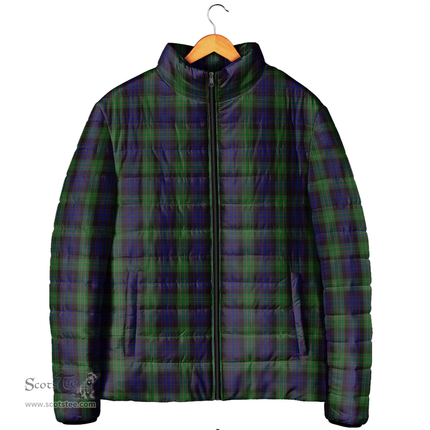 Scottish Nicolson Green Hunting Clan Tartan Padded Jacket - Tartan Plaid Jacket Scotstee Shop - Tartan Plaid - scotstee.com