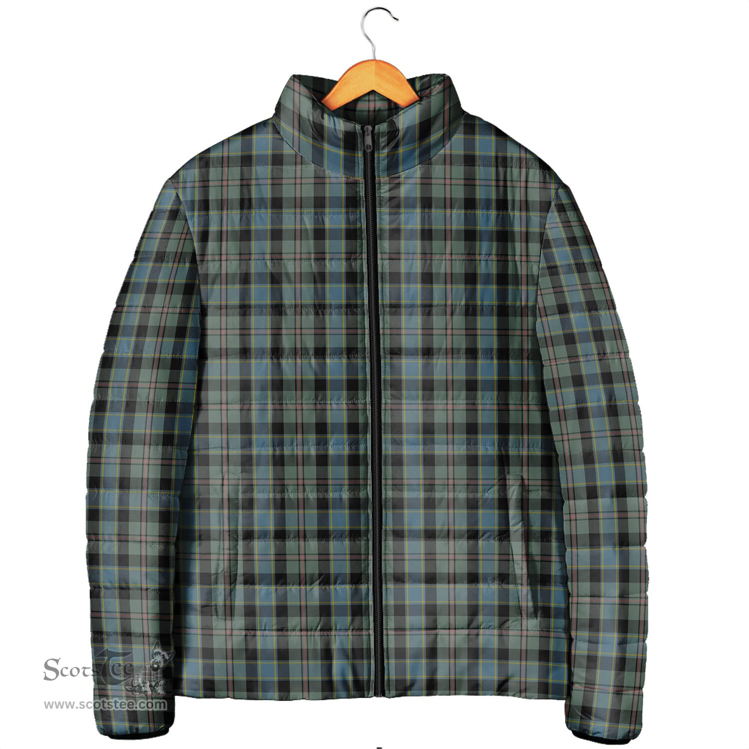 Scottish Ogilvie (Ogilvy) Hunting Clan Tartan Padded Jacket - Tartan Plaid Jacket Scotstee Shop - Tartan Plaid - scotstee.com