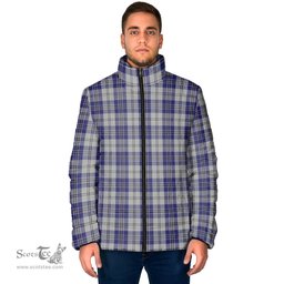 Scottish MacPherson Dress Blue Clan Tartan Padded Jacket - Tartan Plaid Jacket Scotstee Shop - Tartan Plaid - scotstee.com