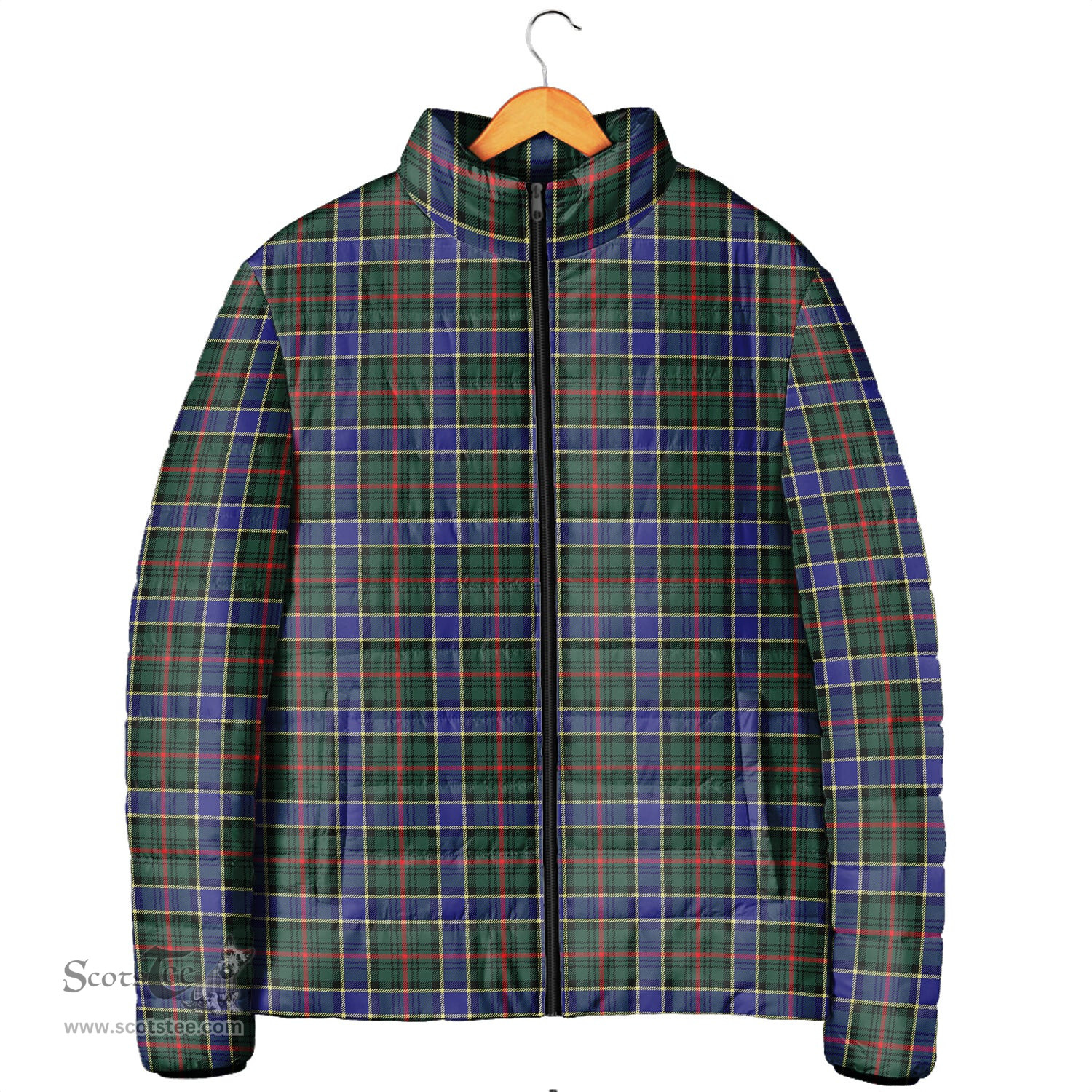 Scottish Ogilvie (Ogilvy) Hunting Modern Clan Tartan Padded Jacket - Tartan Plaid Jacket Scotstee Shop - Tartan Plaid - scotstee.com
