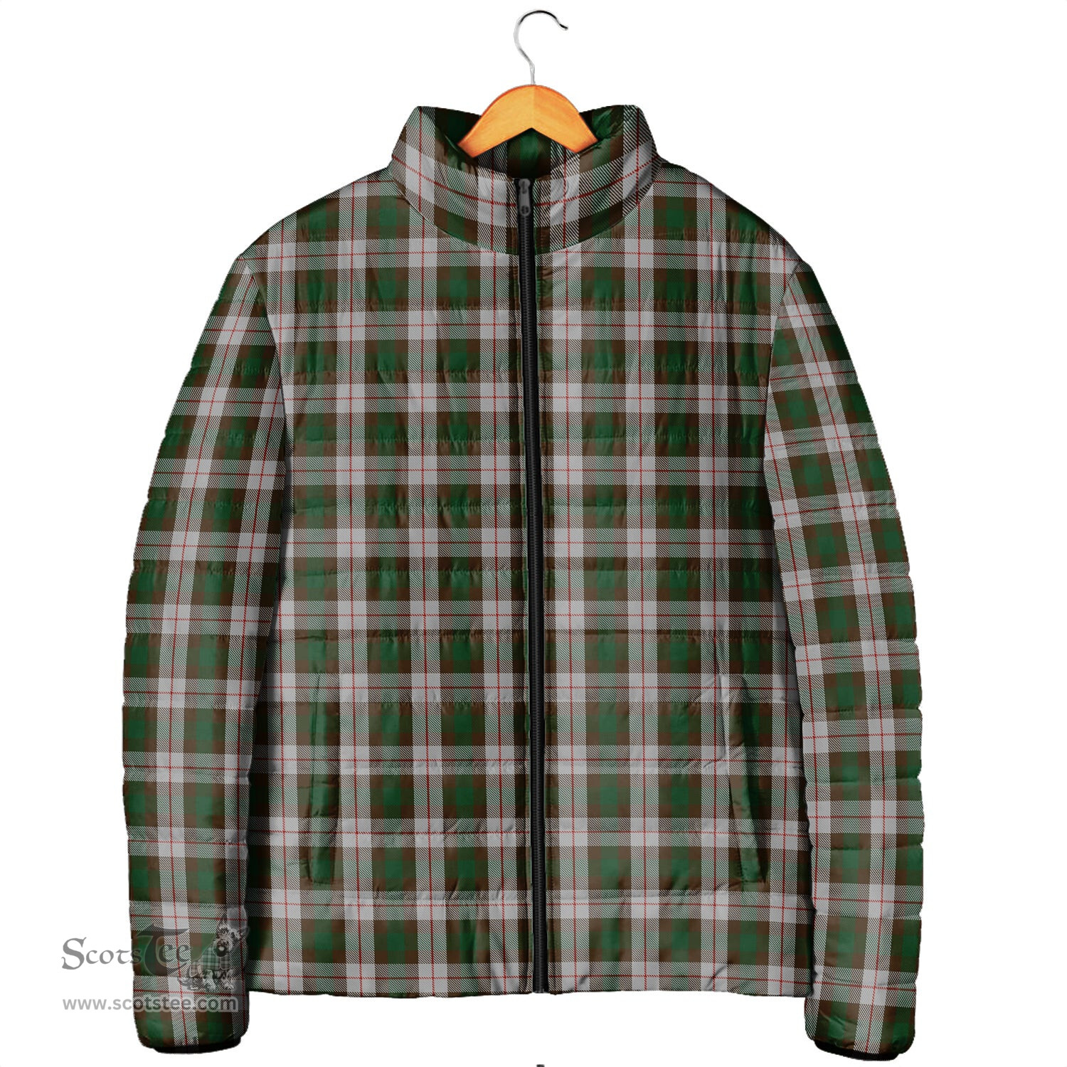 Scottish MacKinnon Dress Clan Tartan Padded Jacket - Tartan Plaid Jacket Scotstee Shop - Tartan Plaid - scotstee.com