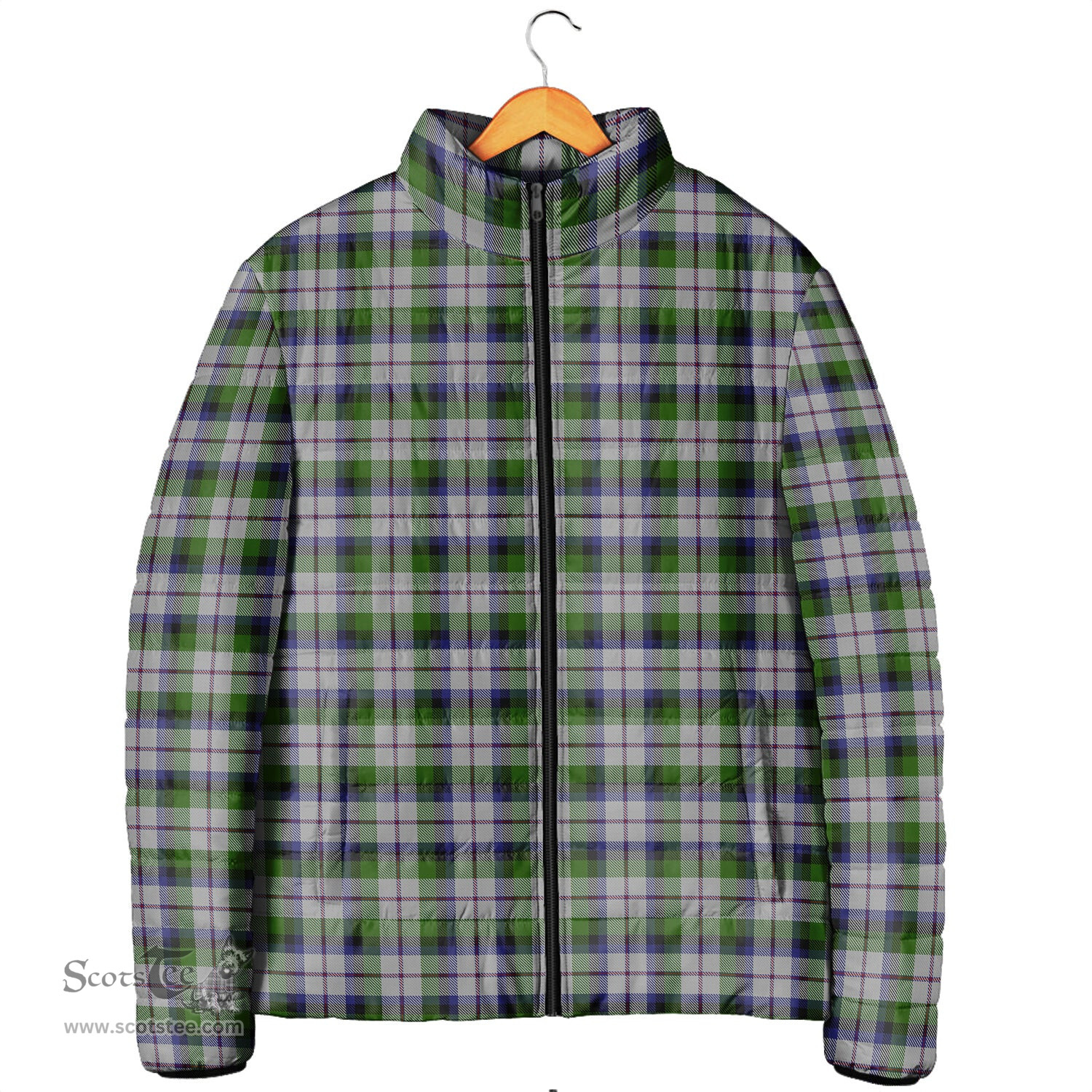 Scottish MacNaughton Dress Clan Tartan Padded Jacket - Tartan Plaid Jacket Scotstee Shop - Tartan Plaid - scotstee.com