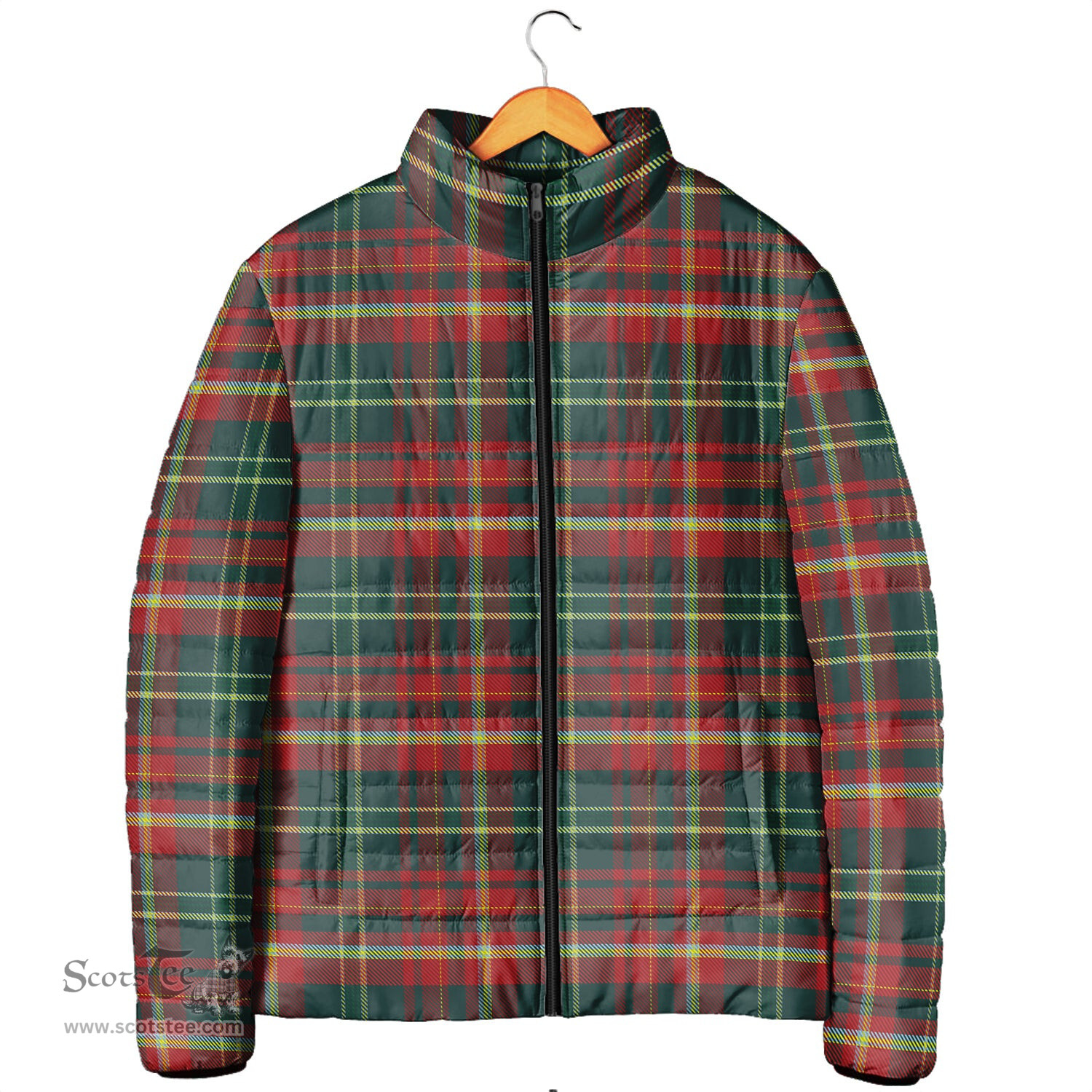 Scottish New Brunswick Province Canada Clan Tartan Padded Jacket - Tartan Plaid Jacket Scotstee Shop - Tartan Plaid - scotstee.com
