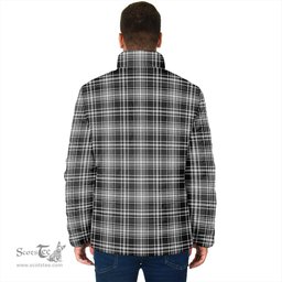 Scottish MacLean Black and White Clan Tartan Padded Jacket - Tartan Plaid Jacket Scotstee Shop - Tartan Plaid - scotstee.com