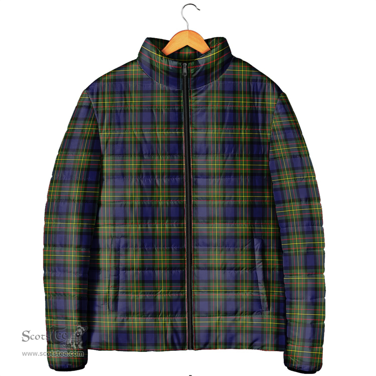 Scottish MacLaren Modern Clan Tartan Padded Jacket - Tartan Plaid Jacket Scotstee Shop - Tartan Plaid - scotstee.com