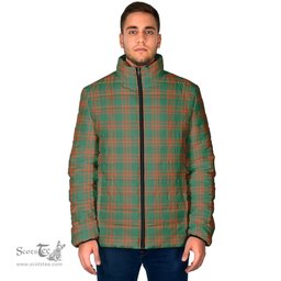 Scottish Menzies Green Ancient Clan Tartan Padded Jacket - Tartan Plaid Jacket Scotstee Shop - Tartan Plaid - scotstee.com