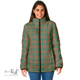 Scottish Menzies Green Ancient Clan Tartan Padded Jacket - Tartan Plaid Jacket Scotstee Shop - Tartan Plaid - scotstee.com