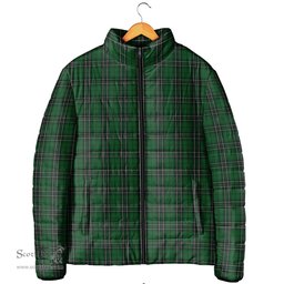 Scottish MacLean of Duart Hunting Clan Tartan Padded Jacket - Tartan Plaid Jacket Scotstee Shop - Tartan Plaid - scotstee.com