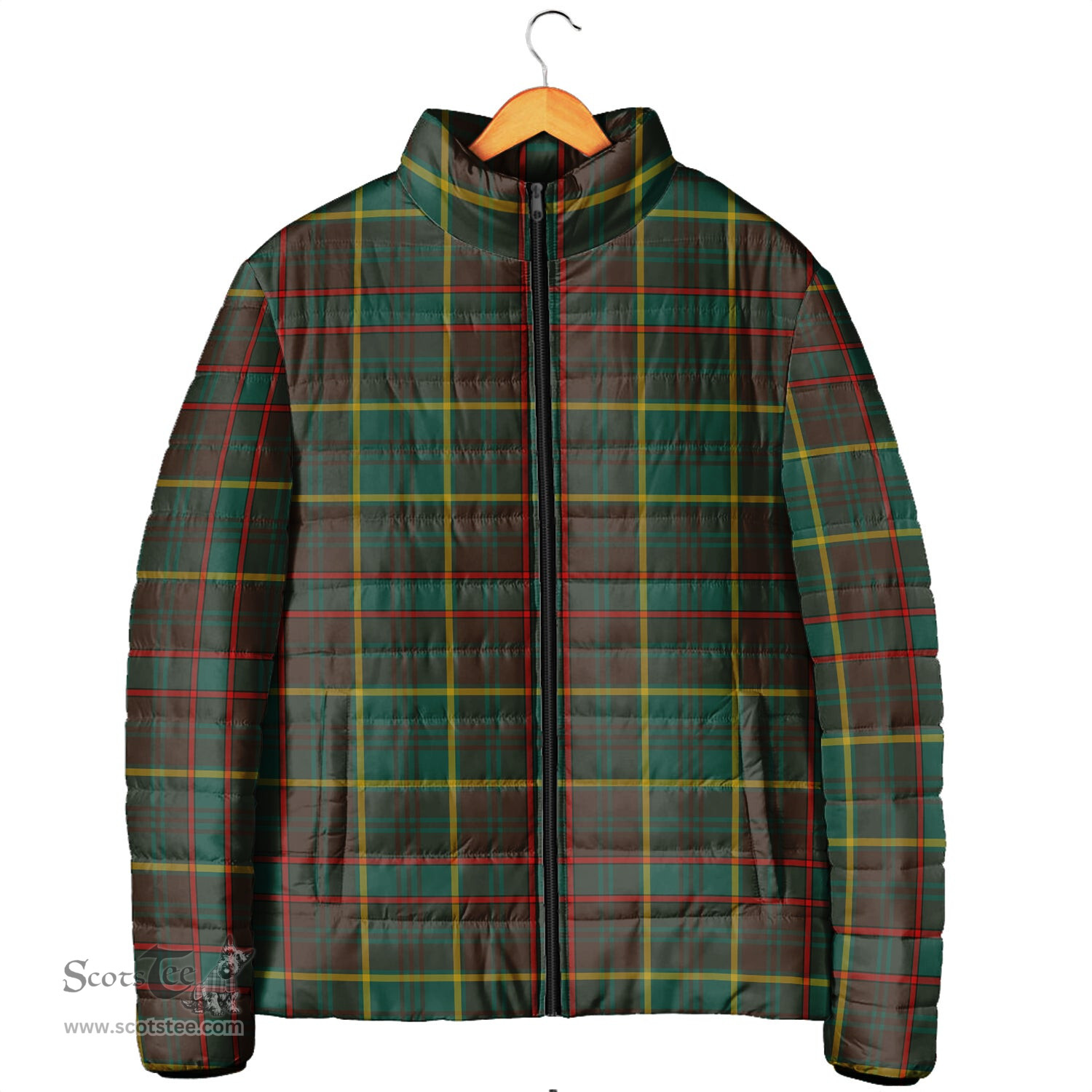 Scottish Ontario Province Canada Clan Tartan Padded Jacket - Tartan Plaid Jacket Scotstee Shop - Tartan Plaid - scotstee.com