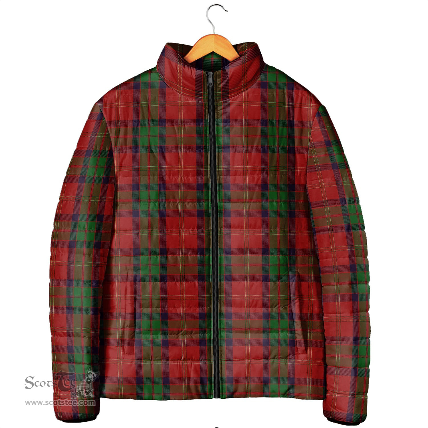 Scottish MacPherson of Cluny Clan Tartan Padded Jacket - Tartan Plaid Jacket Scotstee Shop - Tartan Plaid - scotstee.com