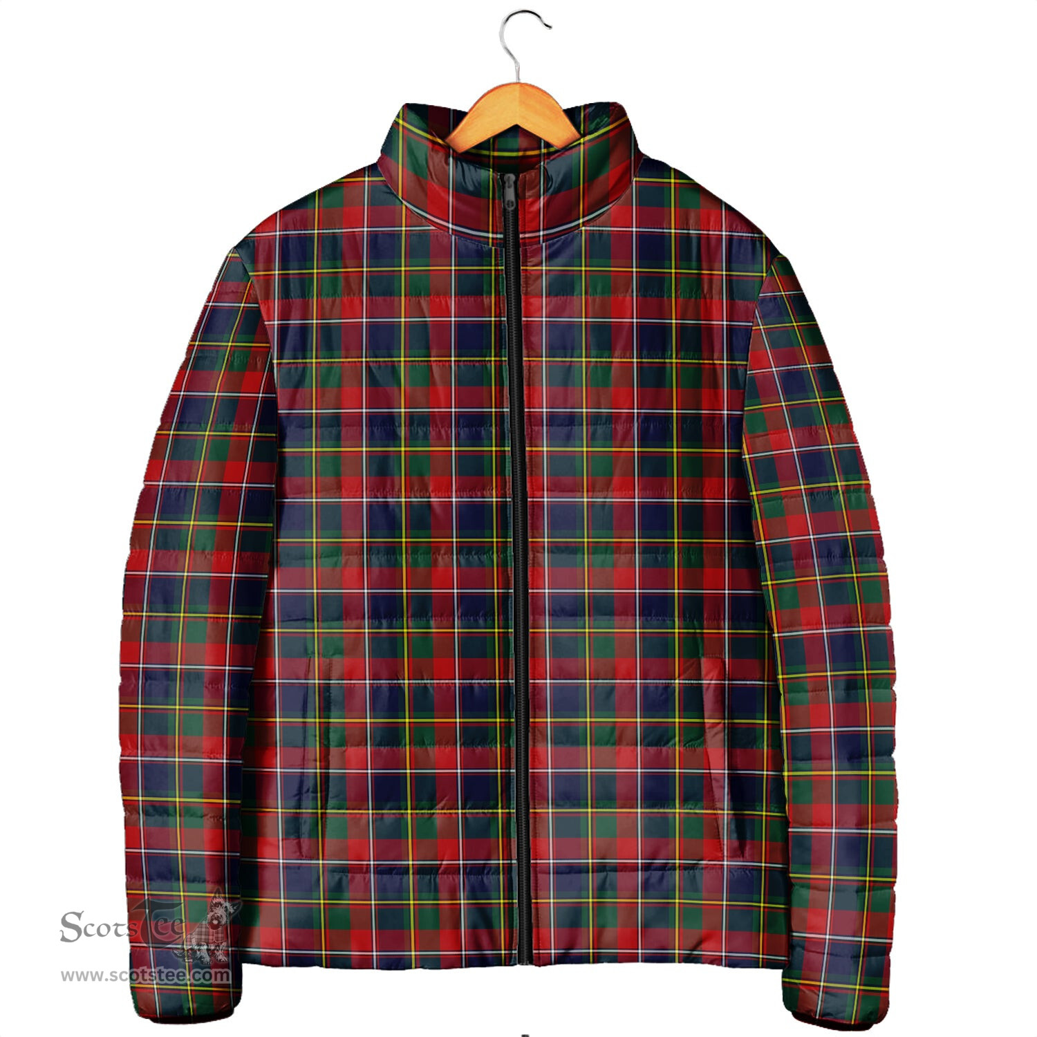 Scottish Quebec Province Canada Clan Tartan Padded Jacket - Tartan Plaid Jacket Scotstee Shop - Tartan Plaid - scotstee.com