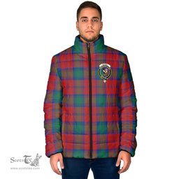 Scottish Byres (Byses) Clan Crest Tartan Padded Jacket with Family Crest - Tartan Plaid Jacket ScotsTee Shop - Tartan Plaid - scotstee.com