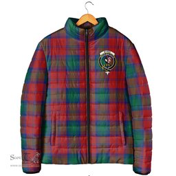 Scottish Byres (Byses) Clan Crest Tartan Padded Jacket with Family Crest - Tartan Plaid Jacket ScotsTee Shop - Tartan Plaid - scotstee.com