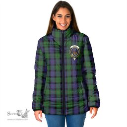 Scottish Blair Clan Crest Tartan Padded Jacket with Family Crest - Tartan Plaid Jacket ScotsTee Shop - Tartan Plaid - scotstee.com