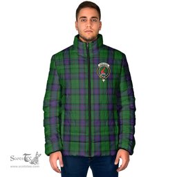 Scottish Armstrong Clan Crest Tartan Padded Jacket with Family Crest - Tartan Plaid Jacket ScotsTee Shop - Tartan Plaid - scotstee.com