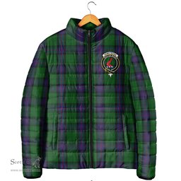 Scottish Armstrong Clan Crest Tartan Padded Jacket with Family Crest - Tartan Plaid Jacket ScotsTee Shop - Tartan Plaid - scotstee.com
