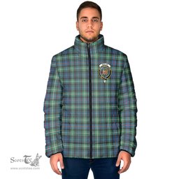 Scottish Baillie Ancient Clan Crest Tartan Padded Jacket with Family Crest - Tartan Plaid Jacket ScotsTee Shop - Tartan Plaid - scotstee.com