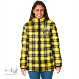 Scottish Barclay Dress Modern Clan Crest Tartan Padded Jacket with Family Crest - Tartan Plaid Jacket ScotsTee Shop - Tartan Plaid - scotstee.com