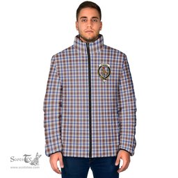 Scottish Boswell Clan Crest Tartan Padded Jacket with Family Crest - Tartan Plaid Jacket ScotsTee Shop - Tartan Plaid - scotstee.com
