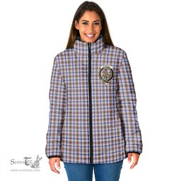 Scottish Boswell Clan Crest Tartan Padded Jacket with Family Crest - Tartan Plaid Jacket ScotsTee Shop - Tartan Plaid - scotstee.com