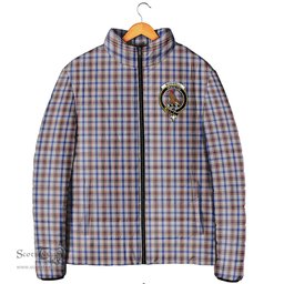 Scottish Boswell Clan Crest Tartan Padded Jacket with Family Crest - Tartan Plaid Jacket ScotsTee Shop - Tartan Plaid - scotstee.com