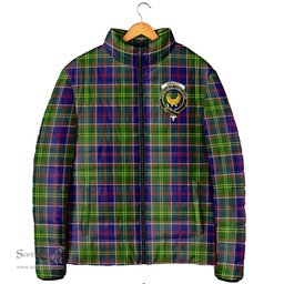 Scottish Arnott Clan Crest Tartan Padded Jacket with Family Crest - Tartan Plaid Jacket ScotsTee Shop - Tartan Plaid - scotstee.com