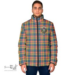Scottish Buchanan Ancient Clan Crest Tartan Padded Jacket with Family Crest - Tartan Plaid Jacket ScotsTee Shop - Tartan Plaid - scotstee.com