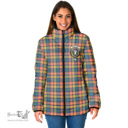 Scottish Buchanan Ancient Clan Crest Tartan Padded Jacket with Family Crest - Tartan Plaid Jacket ScotsTee Shop - Tartan Plaid - scotstee.com