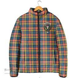 Scottish Buchanan Ancient Clan Crest Tartan Padded Jacket with Family Crest - Tartan Plaid Jacket ScotsTee Shop - Tartan Plaid - scotstee.com