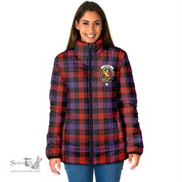 Scottish Broun Modern Clan Crest Tartan Padded Jacket with Family Crest - Tartan Plaid Jacket ScotsTee Shop - Tartan Plaid - scotstee.com